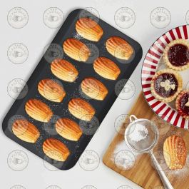 Moule à Pâtisserie Antiadhésif 12 Cavités Pour Madeleines, Éclairs, Hot-Dogs Et Twinkies – Acier Au Carbone Professionnel