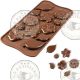 Moule chocolat en silicone fleurs et feuilles