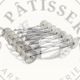 Coupe-pâte extensible, 14 lames, 7 lames lisses et 7 lames ondulées