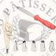 Lot de 8 Pièces Poches +Douilles+Spatule
