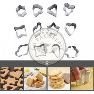12 Emportes-pièces pour Sablé et biscuits 