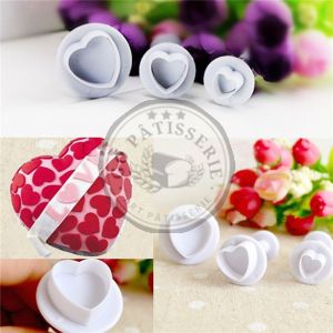 Emporte-pièces à poussoir - Coeur - 3 pcs