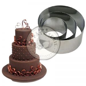 Lot de 3 Cercles à Gateaux Acier Inoxydable