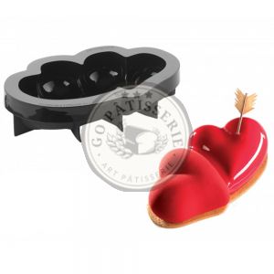 Moule Silicone Coeur Double