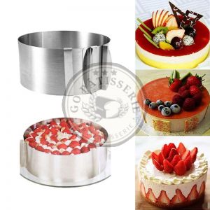 Cercle à Patisserie Reglable En Acier Inoxydable