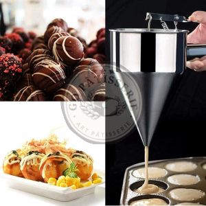 Distributeur de pâte à crêpes en acier inoxydable avec support Tunisie